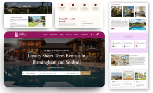 beige creative website launching mockup facebook cover